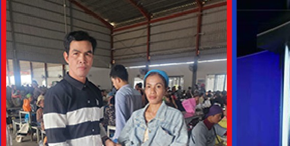 លោក មួន ម៉េង និងក្រុមការងារ តំណាងសហជីពទឹកចិត្តកម្មករកម្ពុជា ប្រចាំក្រុមហ៊ុន ខាយណេង លេឌើរប្រដាក់ (ខេមបូឌា) ឯ.ក បានឧបត្ថម្ភទឹកប្រាក់ចំនួន៣៦០,០០០រៀលជូនសមាជិកសហជីព